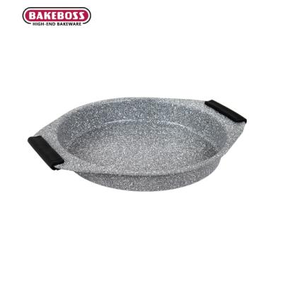 China Hot Selling Home Kitchen BAKEBOSS Restaurant 6/8 Inch Round Pizza Tray Pie Pan Pan Baking Tray Non-Stick Coating Pizza for sale