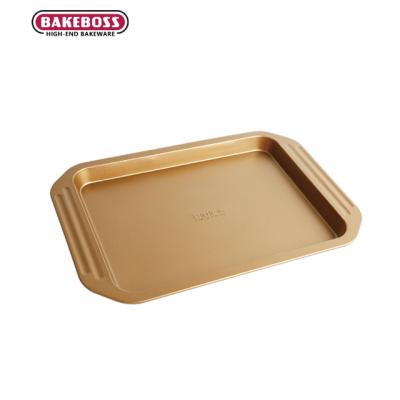 China BAKEBOSS Disposable Nonstick Oven Tray Rectangle Cake Pan Rectangular Nonstick Cookie Pan for sale