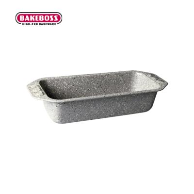 China Restaurant Kitchen BAKEBOSS Rectangle Home White Carbon Steel Non Stick Baking Oven Tray Cake Mold Toast Bread Loaf Pan for sale