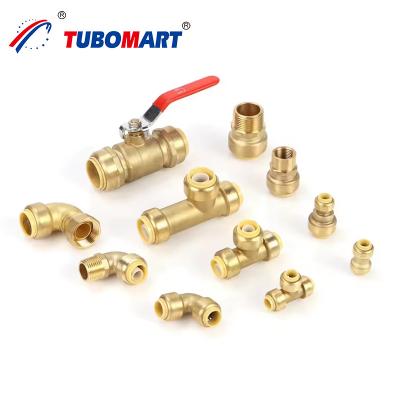 China ISO Certified 1/2 or 3/4 Lead Free Copper Push Fit Fittings for Gas Water System for sale