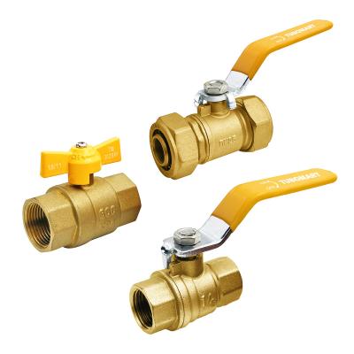 China Professional Manufacturer Yellow Gas Brass Valve 1/2