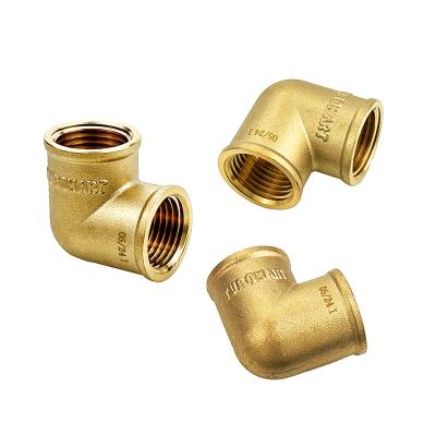 China Fábrica Gráfico de Alta Qualidade Full Brass Female Elbow Fitting Sliding Fitting For Pex Plumbing Water Pipe à venda