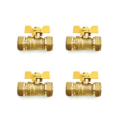 China Manufacturer 16-32mm Pex Brass Compression Fitting Equal Straight For Gas Plumbing Pex Al Pex Fittings OEM for sale