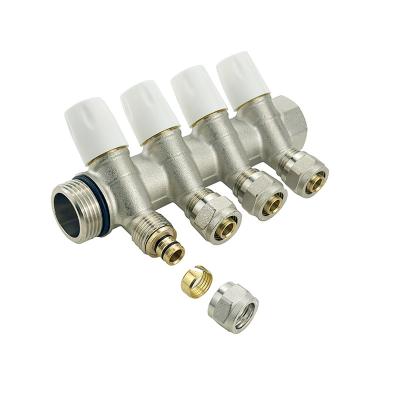 China ISO90001 Manufacturer Forged Brass Water Valve Underfloor Heating Manifold Brass Manifold for sale