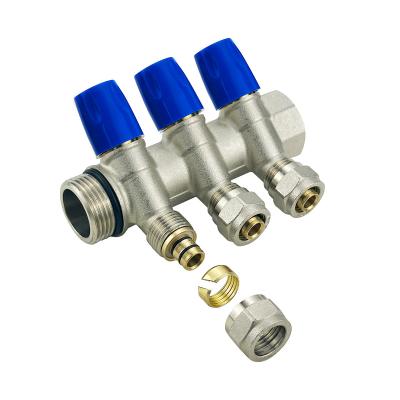 China OEM Floor Heating Parts Brass Pex Water Manifold For Efficient Heating Water System for sale