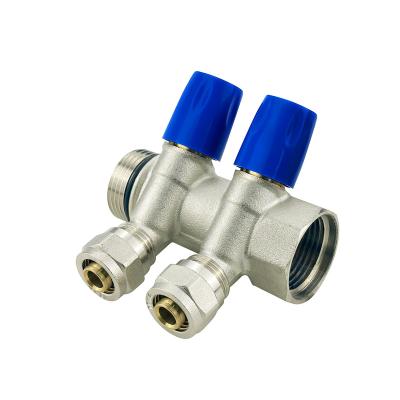 China Customized Color Pex Manifolds Brass Pex Manifold Connector Brass Plumbing Pex Manifolds Water System for sale