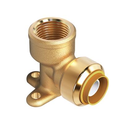 China Removable Pex Push Fittings Plumbing Quick Release Bite Fittings Brass Equal Coupling Connector Pushfit Fitting for Pex Water Pipe for sale