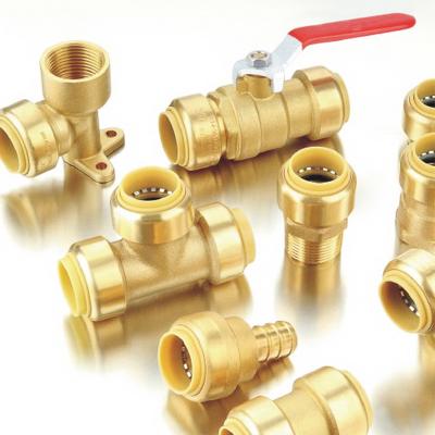 China Certificado CE Push in Fittings Plumbing para PEX AL PEX Copper PVC PIPE Suministro de agua EE.UU. CANADA Mercado en venta