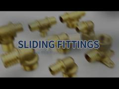 Tubomart Pex Pipe Sliding Fittings with BSP/NPT Size & Natural Brass Color