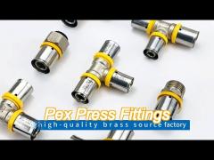 Brass Gas Pipe Press Fittings Pn20 Customized For Pex Al Pex Pipes