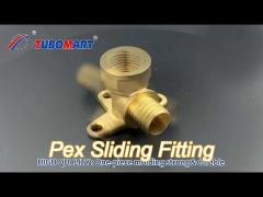 1/4 3/8 1/2 3/4 Inch Pex Sliding Fitting Natural Brass Color Pex Pipe Fitting