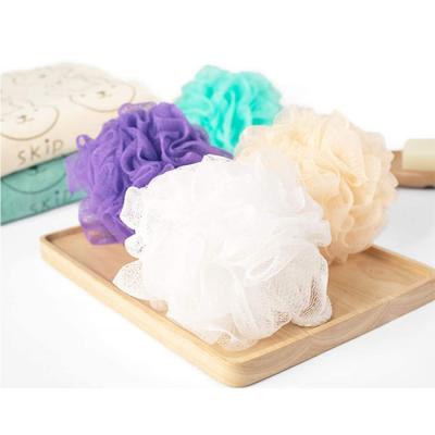 China EXFOLIATING Custom Soft Plastic Bath Net Roll Mushroom Raw Material For Making Shower Flower Scrubber Sponge Ball for sale