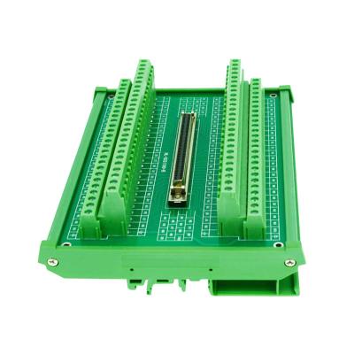 China SCSI 100 Pin Connector DIN Rail Mounting Type Terminal Blocks Module for sale