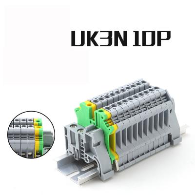 China UK3N UK Series DIN Rail Screw Clamp Terminal Blocks Strip for sale