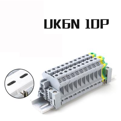 China UK6N UK Series DIN Rail Screw Clamp Terminal Blocks for sale