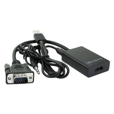 Cina Maschio di VGA a HDMI 1080P HD + audio video adattatore del convertitore della TV HDTV con cavo in vendita