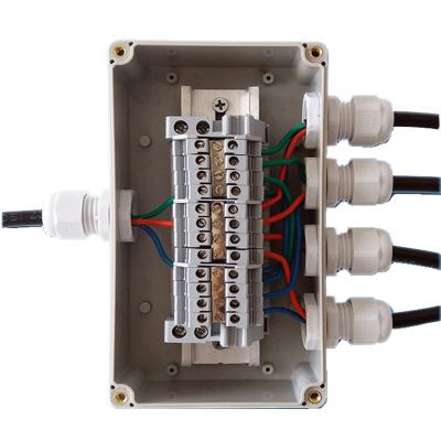 China IP65 Waterproof Electrical Cable Distribution Terminal Blocks Junction Box 158*90*60mm for sale