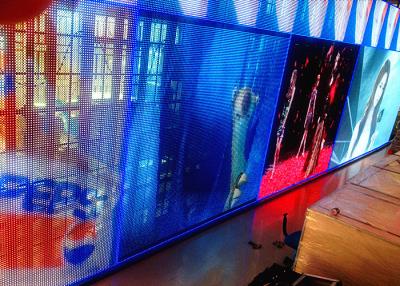 China Commercial P10 LED Mesh Display Curtain Screen For Stage Backdrop for sale