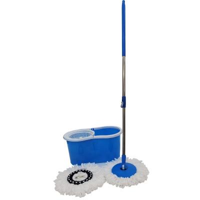 China Sustainable 360 Rotating Head Easy Magic Floor Mop Bucket 2 Head Microfiber Spinning for sale