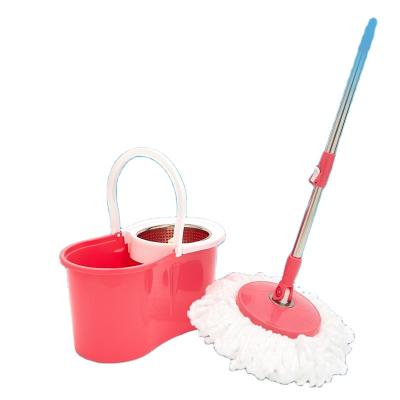 China Sustainable Mop and Bucket with Wringer Set Hands Floor Mop and Bucket Free Flat Home Floor Cleaning System for All Floor for sale