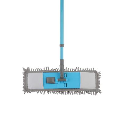 China Sustainable Household Tools Chenille Floor Wiper Cleaning Flat Dust Broom With Chenille Refill for sale