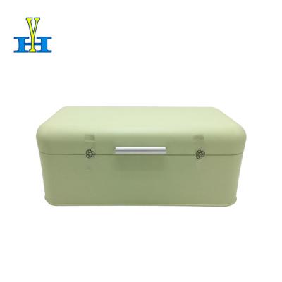 China Viable hot sale powder bread bin kitchen household metal bread iron liner storage box for sale