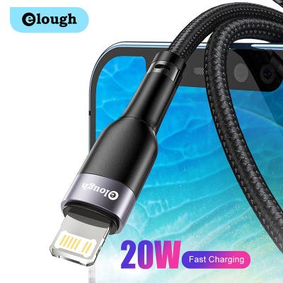 China Elough 20W palladium cable for iphone wholesale price usb c fast charging 2.4a cable for iphone palladium 20w type fast charging nylon braided data cable for sale