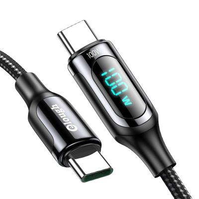 China Digital Display For Power Outpur Elough Digital Display Palladium 100W Magnetic Type C To Type To C 5A Fast Charging USB C 1M 2M Cable for sale