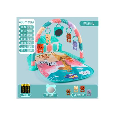 China New Arrival Electric Kick and Piano Game Mat Activity Baby Playmat with Fence Foot Gym Piano Fitness Support Baby for Kids for sale