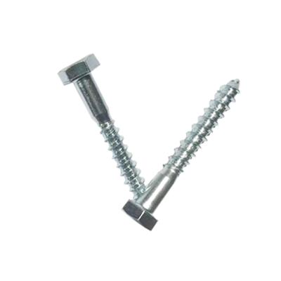 China HEX hex-wood-screw DIN571 with zinc for sale