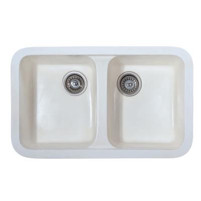 China Modern synthetic stone undermount glass polished kitchen sink for sale