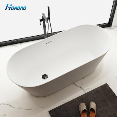 China Factory Direct Sales Freestanding Artificial Stone Bathtub HD Acrylic Solid Outdoor Bathtub for sale