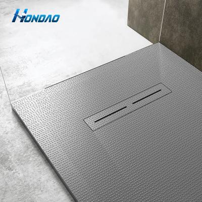 China Eco-Friendly Modern Family Bathroom Shower Base Anti-Slip Solid Outdoor Shower Tray for sale