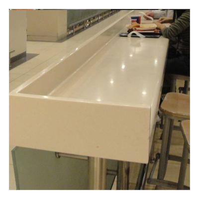 China Modern Artificial Marble Textured Slab Reception Front Office Desk Counter for sale