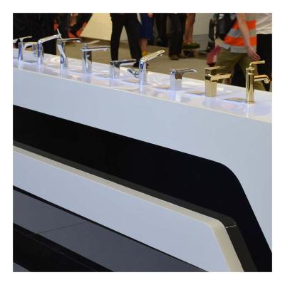 China Unique Modern Modern Commercial Acrylic Marble Reception Counter For Wedding Shop for sale