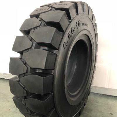 China The construction forklift spare parts, forklift tires, solid rubber forklift tires 6.50-10 tires 21x8-9 for sale