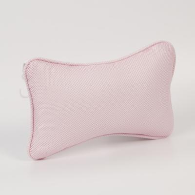 China Non-Slip Pink Bathtub Bath Neck Pillows Removable All-Season Simple Design for sale