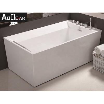 China Rectangular Acrylic Modern Shower Bathtub With Pillow Two Sided Standing for sale