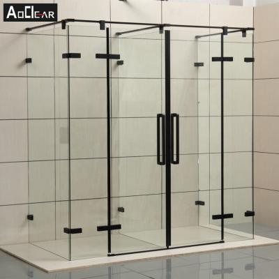 China JL-171 UK Bathroom Shower Door  3D Model Design  Aluminium Frame Te koop