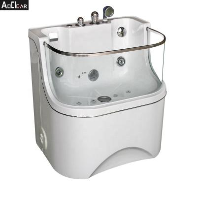 China Grooming  Home Dog Bath Tub MS9088-SLK Single Skirt Modern Corner Mounted for sale