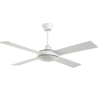 China Hotel Breezelux Classic White Natural Wind Electric Power LED Ceiling Fan Remote Control Light for sale