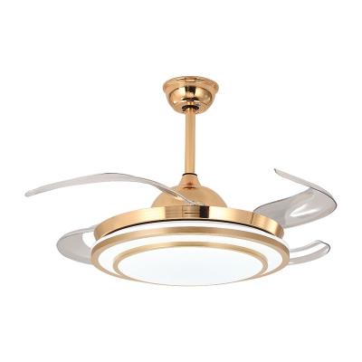 China Modern Design Contemporary Ceiling Light With Retractable Folding Fan Blades Chandelier for sale