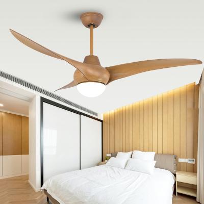 China Breezelux Modern Smart Remote Control Classic Wood Leaf Led Ceiling Fan for Home or Bedroom Ceiling Fan for sale