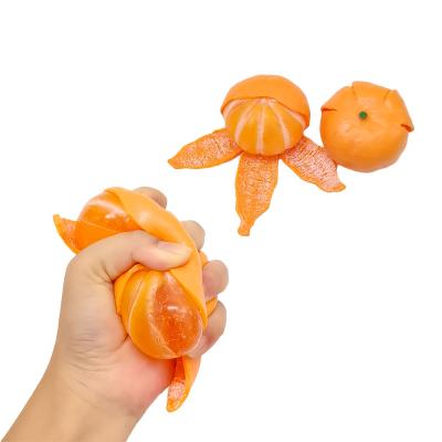 China Stress Relax 2023 New Trend Juguetes Simulate Relaxation Orange Squishy Food Kawaii Sensory Toys Popular Gifts For Kids for sale