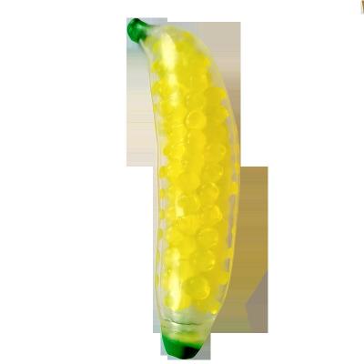 China Strain Relax New Trend Educational Squishy Banana Toy TPR Simulated Fruit Banana Squeeze Squeeze Sensory Ball For Kids for sale