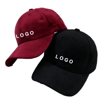 China COMMON design unisex simple adjustable sport baseball cap embroidery logo luxury velvet custom fit custom hat for sale