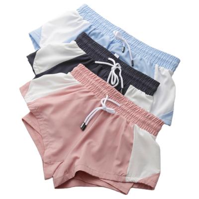 China Wholesale Summer Waist Yoga Drawstring QUICK DRY High Stretch White Sweated Spandex Running Shorts For Women for sale