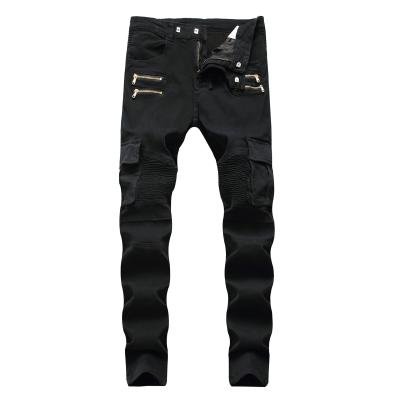 China Breathable zipper pocket pants army green slim jeans pants 2021 high quality custom made mens jeans for sale