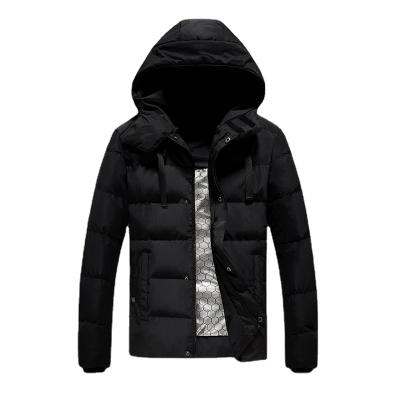 China Anti-Wrinkle Down Jacket Winter Jacket USB Cotton Solid Color Hooded Heating Warm Clothing for sale