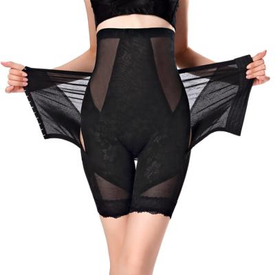 China Antibacterial High-waist corset lace postpartum body-breasted hip-lifting body shaping pants lace up underwear for sale